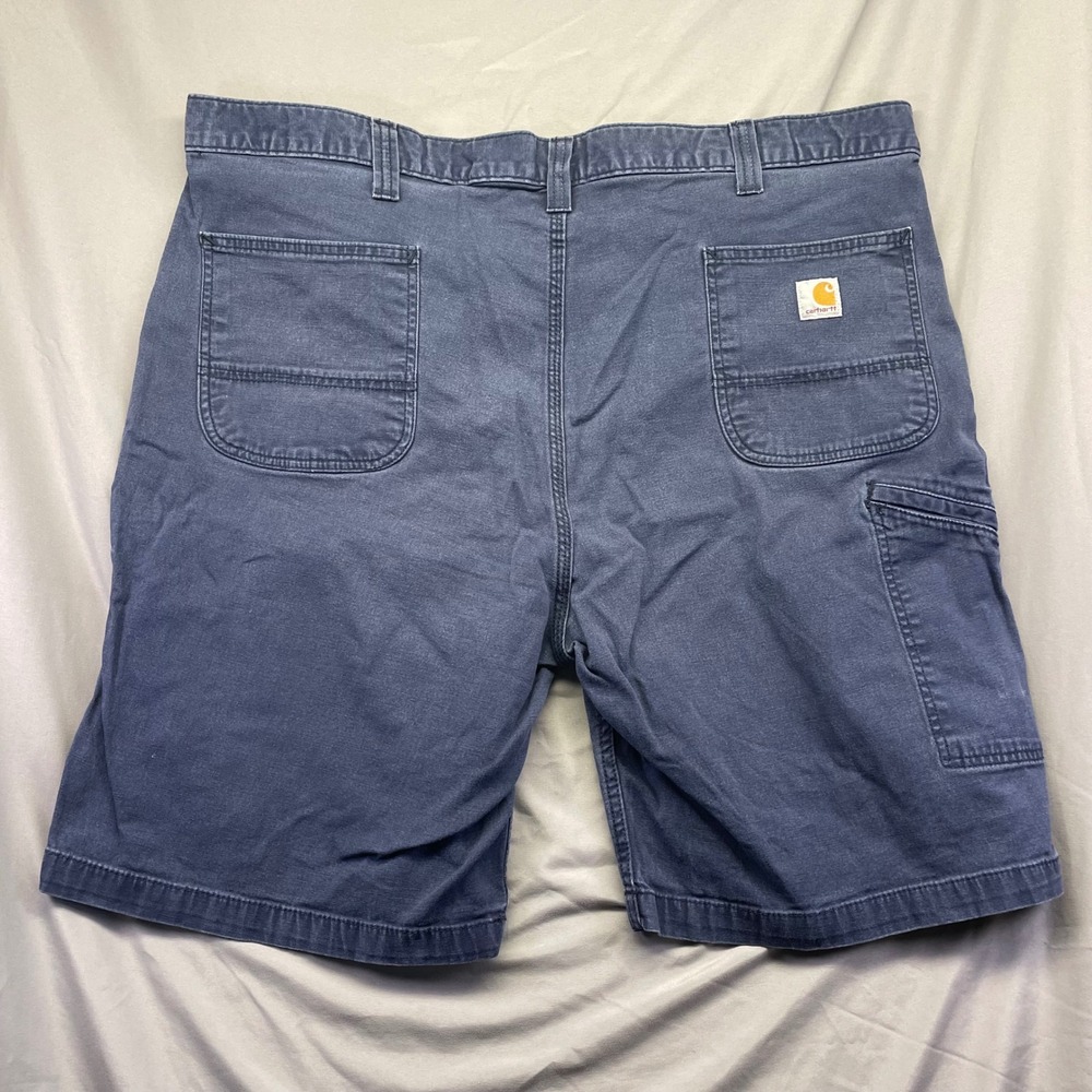Carhartt Mens Relaxed Fit Canvas Work Shorts Blue Rugged Construction Size 44